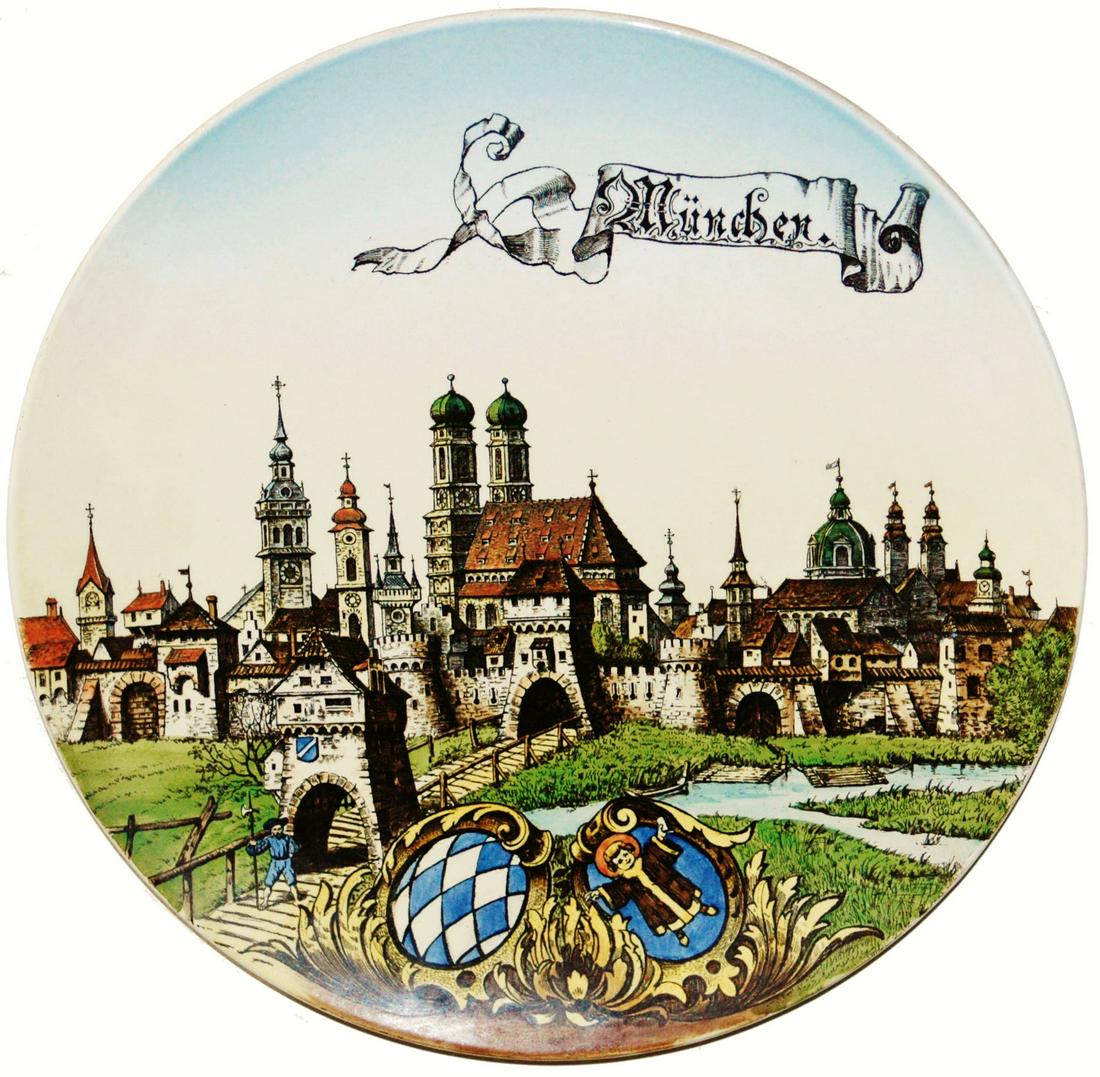 Mettlach Munich City View Plaque (1 of 1)