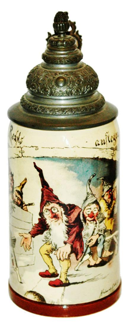 Mettlach Dwarfs Bowling Schlitt Stein (1 of 4)