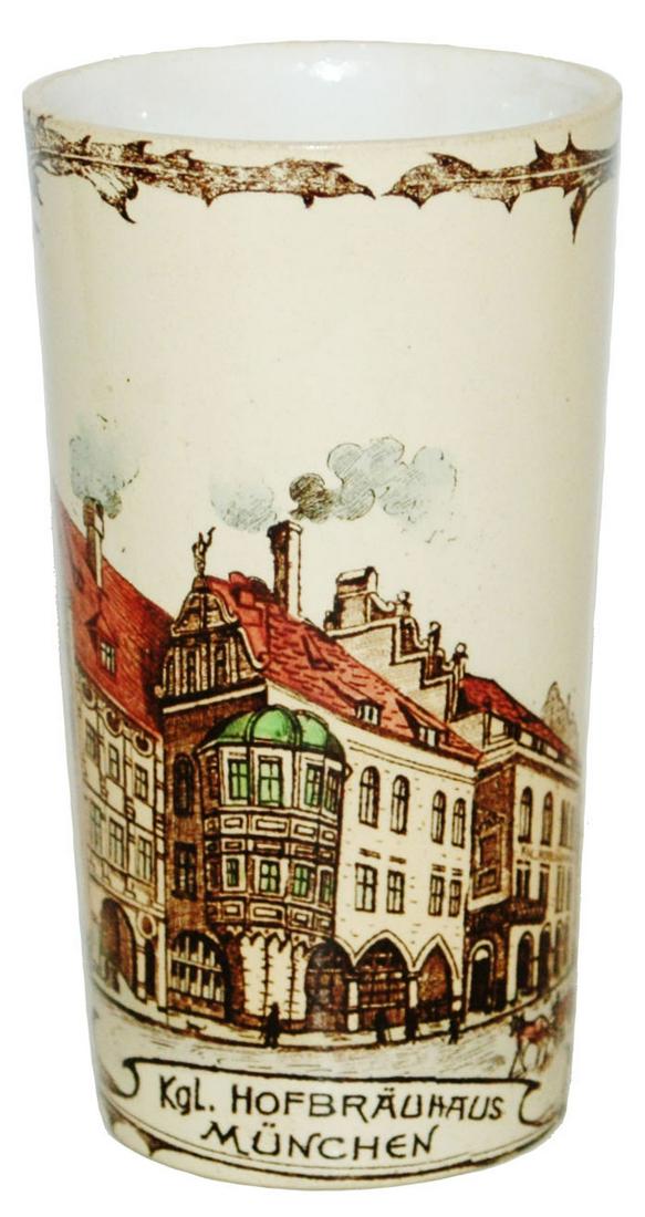 Mettlach Beaker Hofbrauhaus Munich: Mettlach #2327/430 PUG 1/4L Beaker. Hofbrauhaus Munich. Mint.