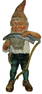 30" Large Terra Cotta Bearded Dwarf Figure