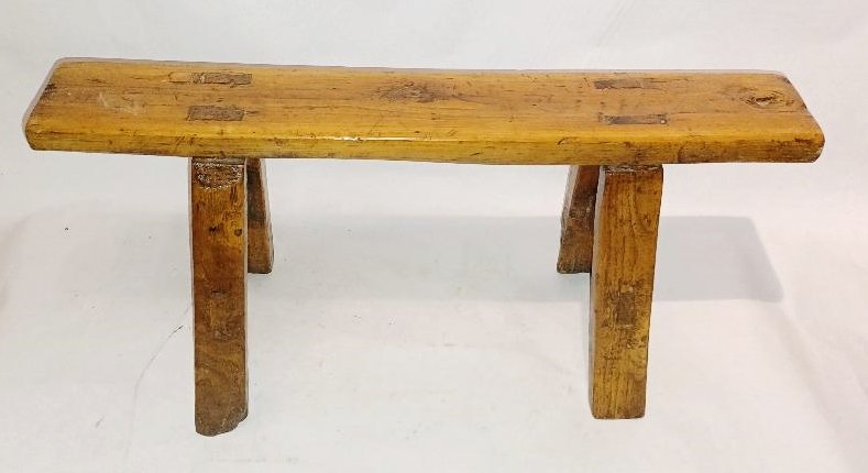 Early American Wood Stool,  Constructed w No Nails (1 of 4)