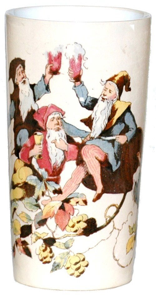 Mettlach Beaker Dwarfs #2327: ¼ L. Mettlach #2327/1033 PUG with Dwarfs Scene