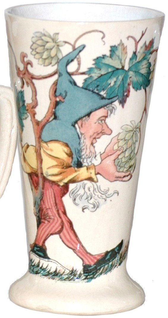 Mettlach Beaker Dwarfs #2842: ¼ L. Mettlach #2842 PUG with Dwarfs Scene