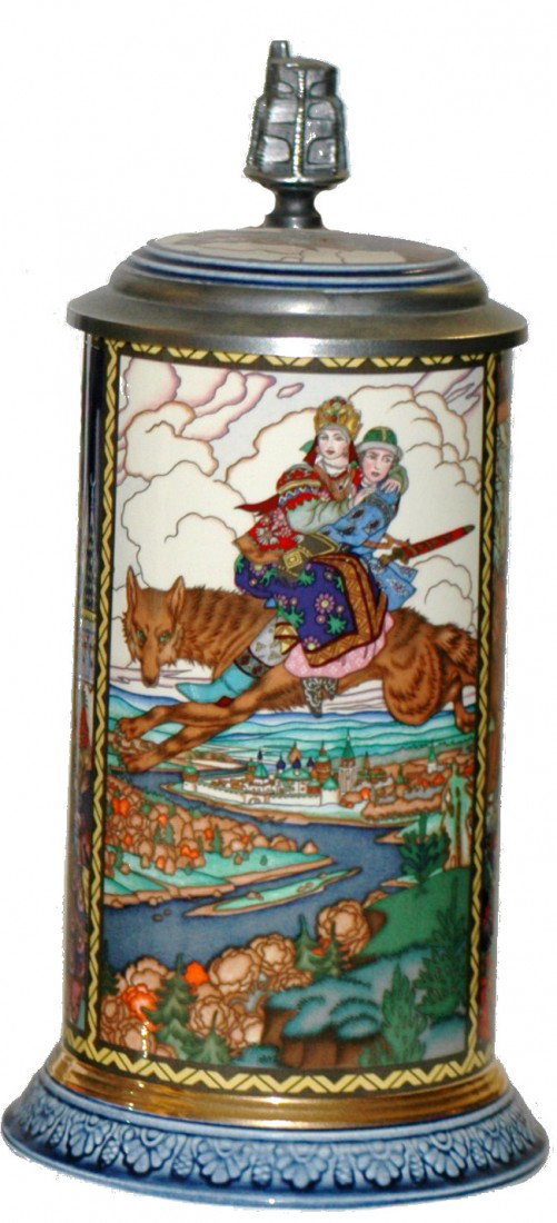 Mettlach Russian Fairy Tales Stein: ½ L. Mettlach Russian Fairytales 1978