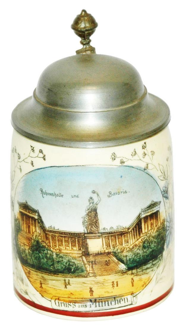 1/8L Munich Bavaria Monument Stein (1 of 3)