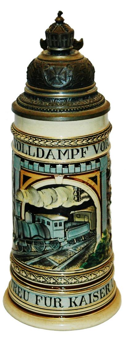 Occupational Trainman Locomotive Scene Stein (1 of 4)