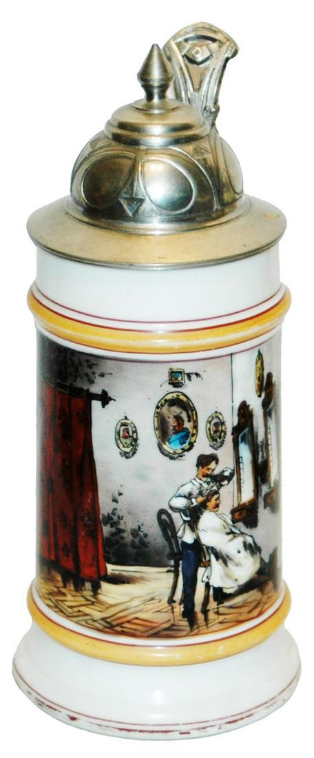 Uncommon Occupational Barber Porcelain Stein (1 of 4)