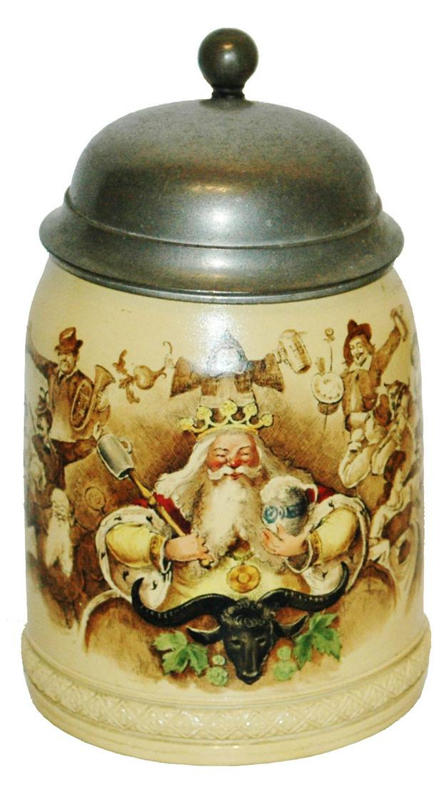 Mettlach Gambrinus  & Other Folk Stein (1 of 4)