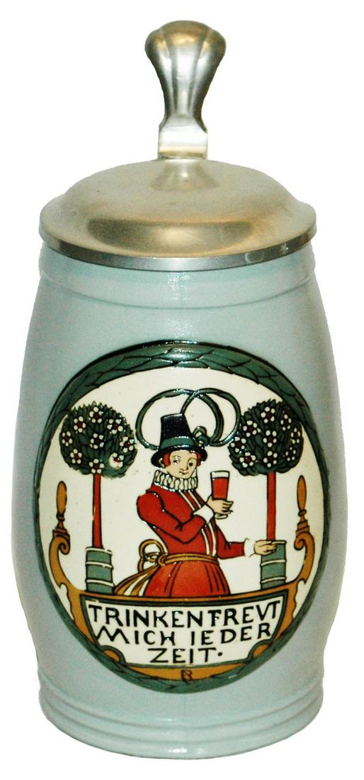 Mettlach Man w Pilsner of Beer Franz Ringer Stein (1 of 3)