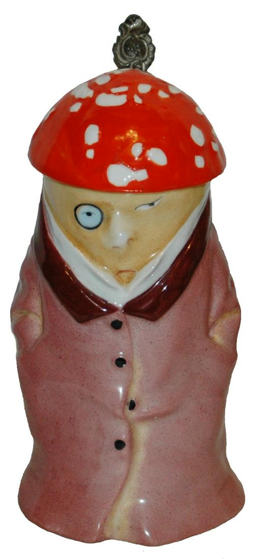 Schierholz Mushroom Man in Coat Character Stein (1 of 4)