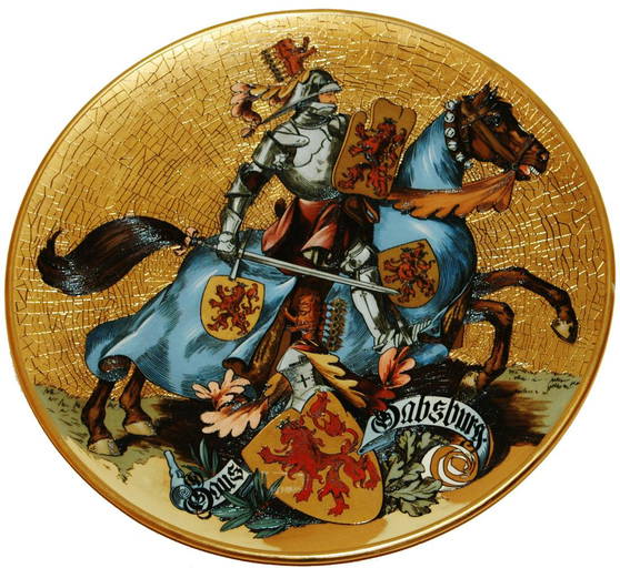 Pair Of Mettlach Habsburg & Hohenzollern Plaques