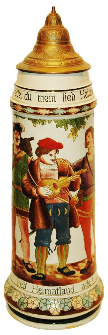 2-1/2L Cavaliers & Musician Etched Stein (1 of 4)