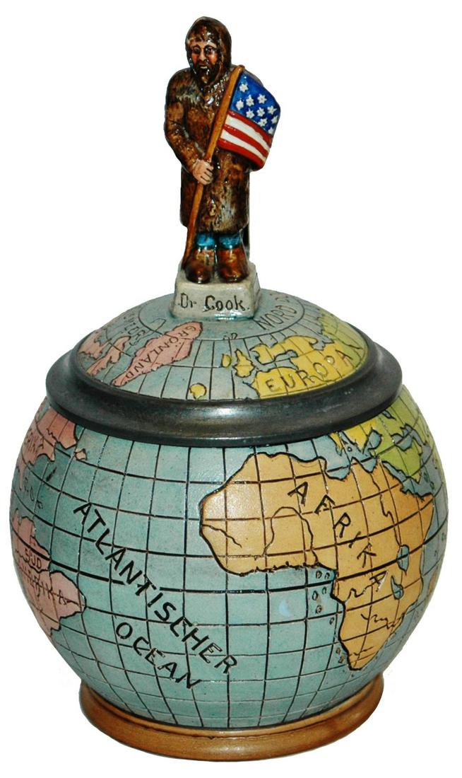 Globe w Dr Cook w US Flag Hanke Character Stein (1 of 4)
