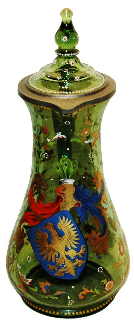 2L Egermann Enamel Shield & Floral Stein w Inlay (1 of 4)