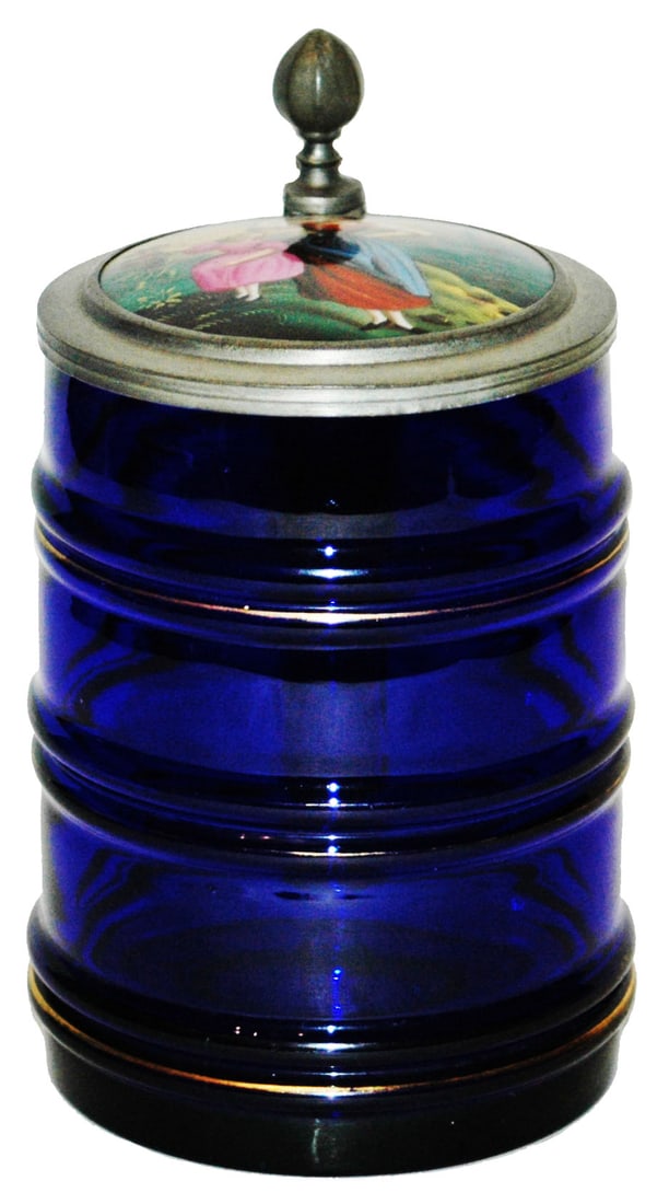 Barrel Shaped Cobalt Glass Stein (1 of 3)