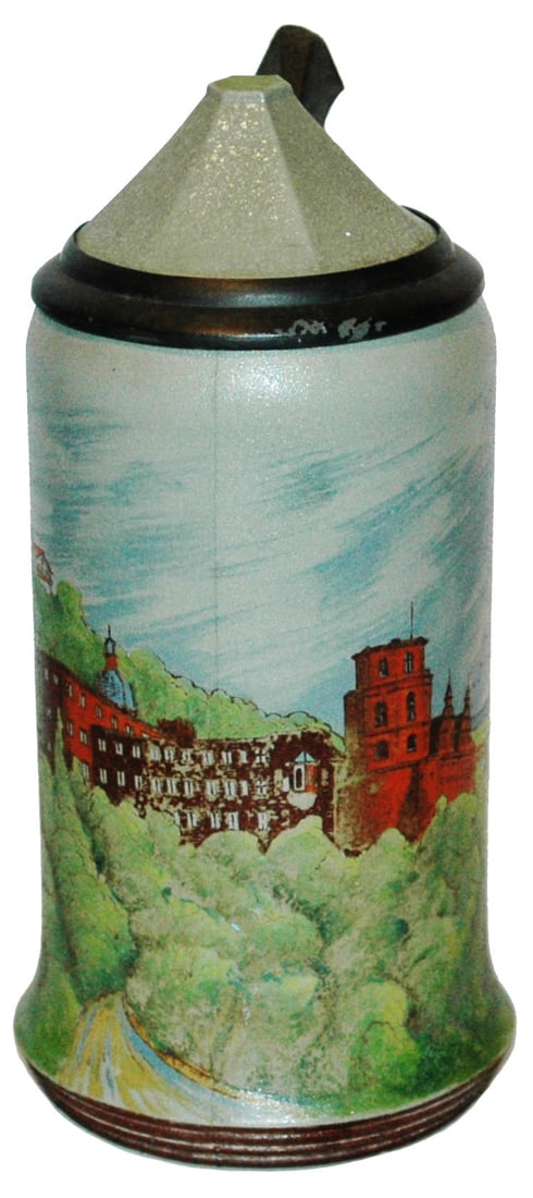 Mettlach Bavaria 1L Heidelberg Castle Stein (1 of 4)