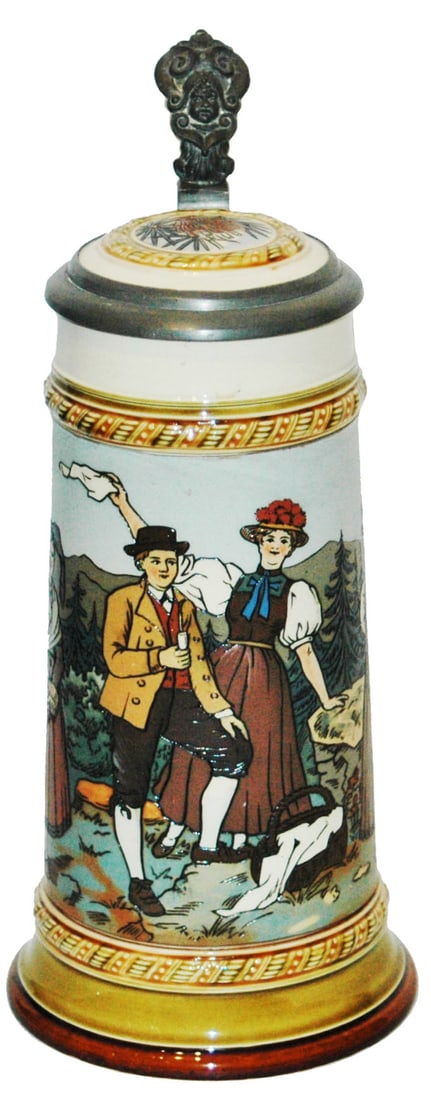 Mettlach Ethnic Dressed Folk Etched Stein (1 of 5)