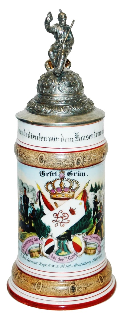 Regimental Grenad No 110 Heidelberg Stein (1 of 4)