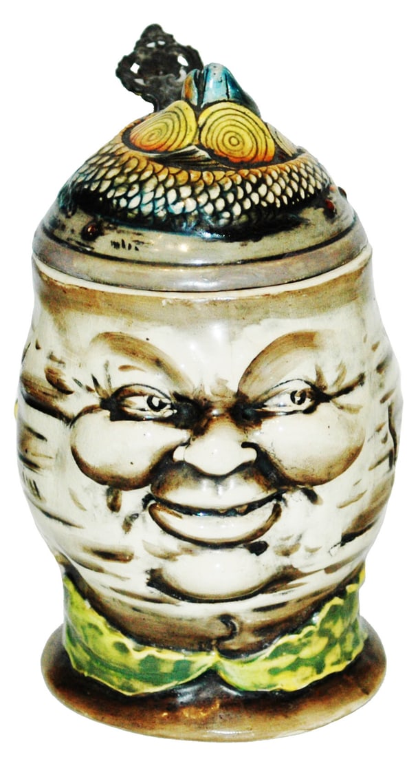 Happy Radish Character Stein w Fish lid (1 of 5)