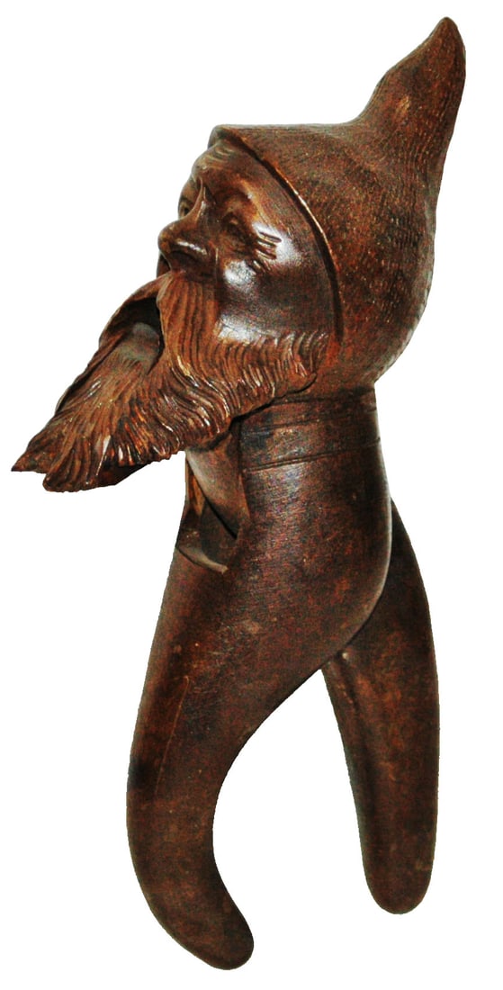 Black Forest Carved Bearded Dwarf Nutcracker (1 of 2)