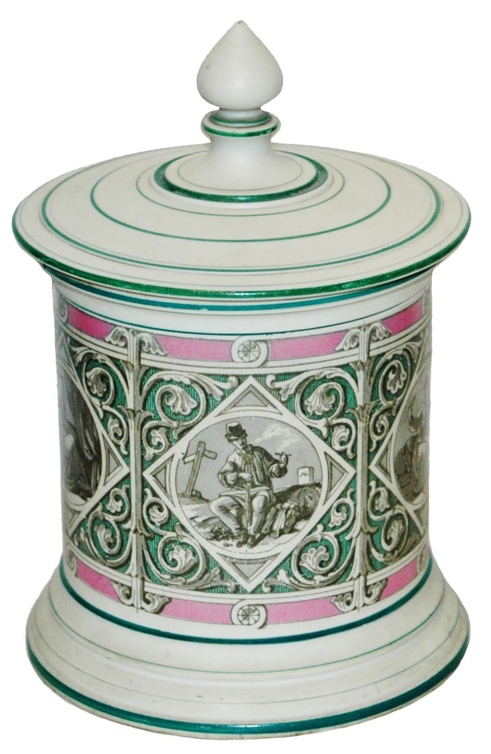 Mettlach Parion Uncommon Humidor Panels of Men (1 of 5)