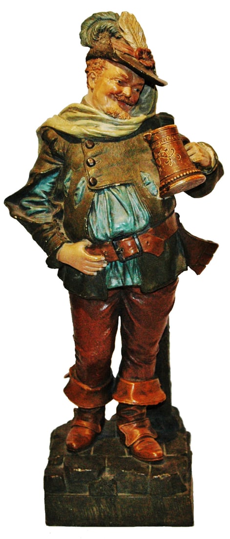 Jon Maresh Terracotta 16" Falstaff & Stein Figure (1 of 3)