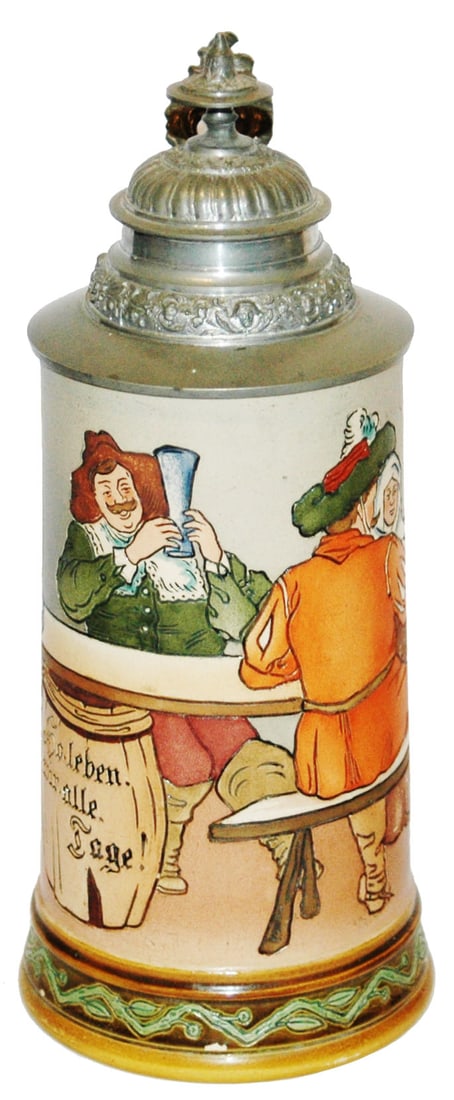 Drinking Monk & Landsknecht HR Etched Stein (1 of 4)