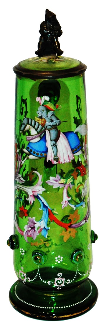 1L Jousting Knight & Floral Glass Stein & Dwarf (1 of 4)