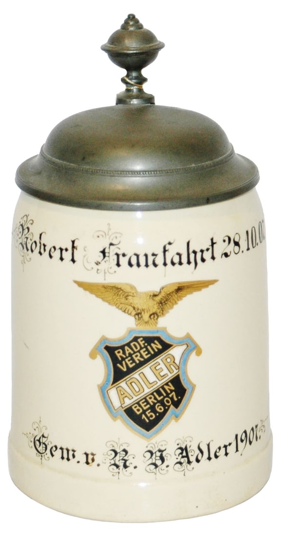 Mettlach Adler Berlin Bicycle Club Shield  w Eagle (1 of 4)