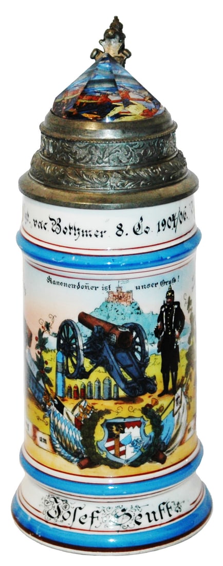 Regimental Fuss Art Stein w Glass Prism Lid (1 of 5)