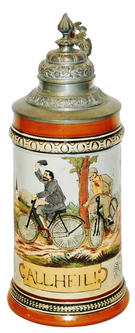 Men on Bikes in the Country Etched  HR Stein (1 of 4)