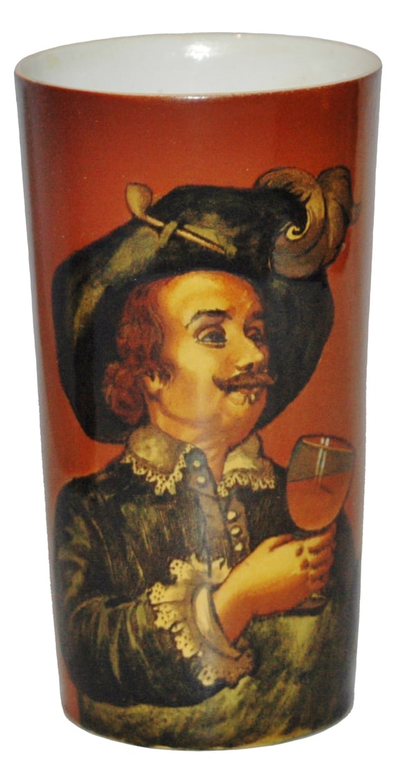 Mettlach Rookwood Beaker Man holds Goblet (1 of 2)