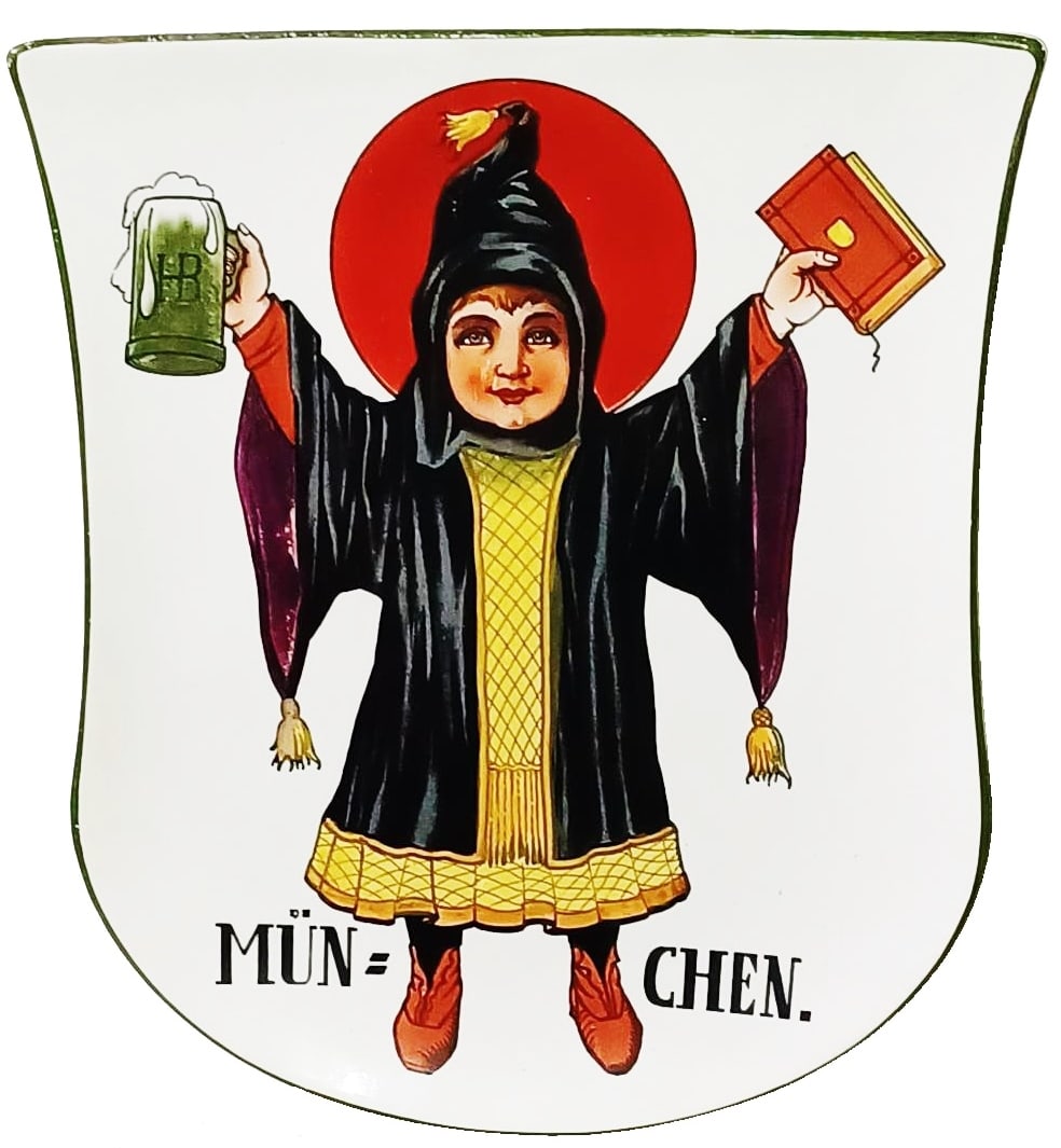 Mettlach Munich Child Shield Plaque (1 of 1)