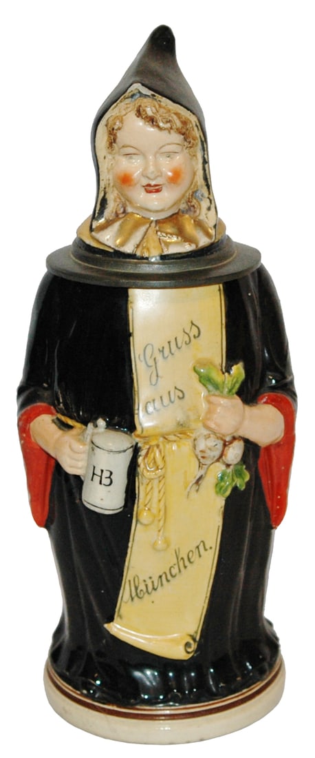 1L Munich Child w HB & Radishes Character Stein (1 of 4)