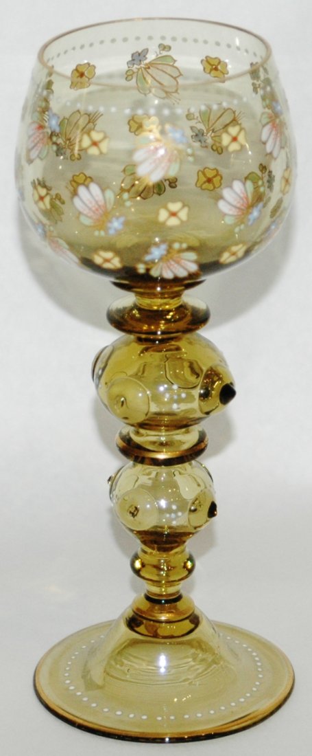 Blown Glass Goblet with transparent enamel (1 of 2)