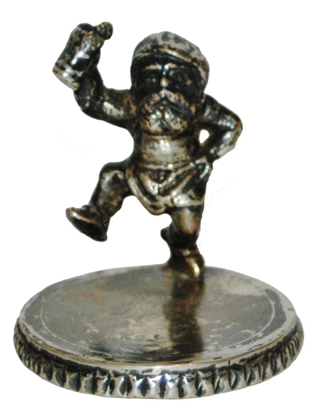 Sterling Silver Dwarf w Stein Figure -Frank Poppie (1 of 3)