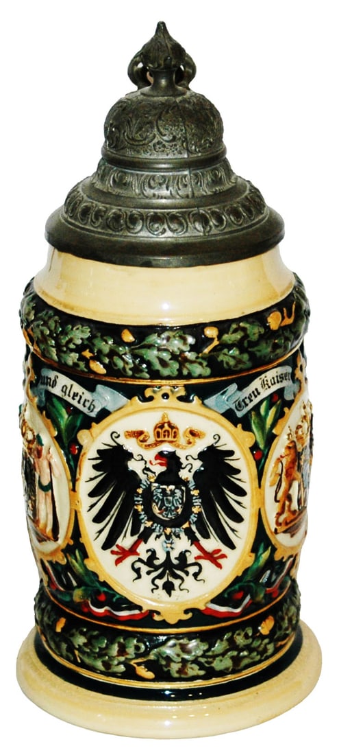 Imperial Eagle & State Shields Hanke Relief Stein (1 of 4)