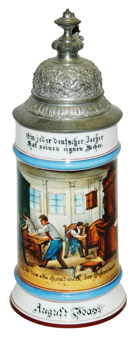 Occupational Furniture Maker Workshop Scene Stein (1 of 4)