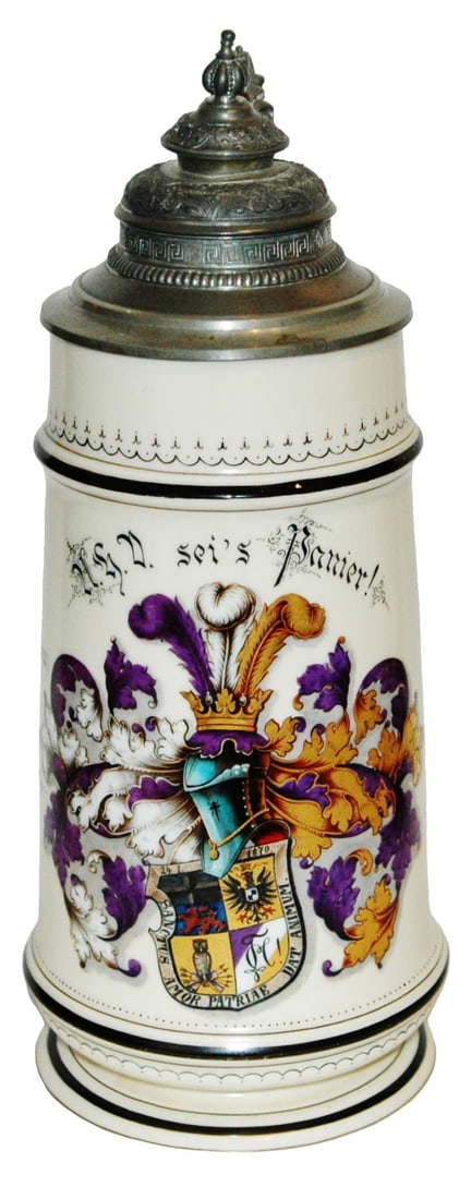 2L Dueling Fraternal Student Shield 1893 Stein (1 of 4)