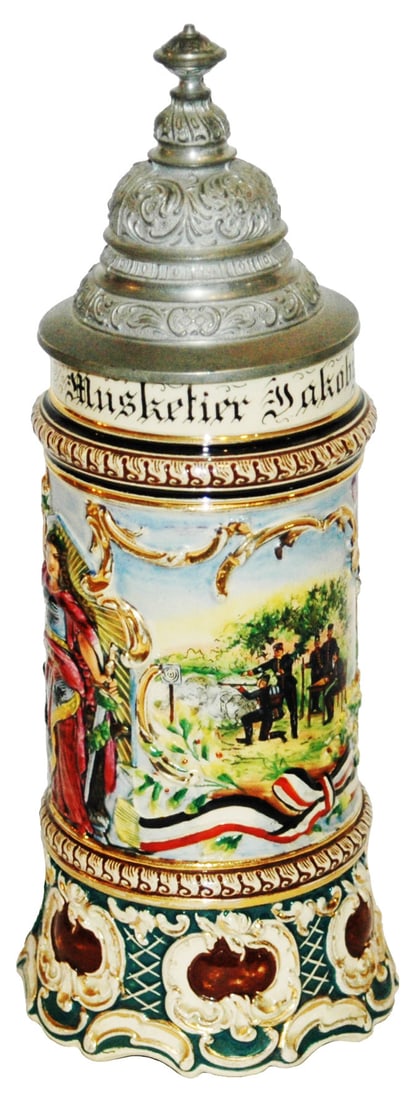 Regimental Inf Regt 99 Target Shooting Scene Stein (1 of 4)