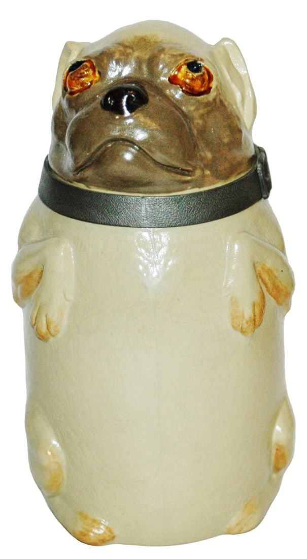 Mettlach Pug Dog Character Stein (1 of 4)