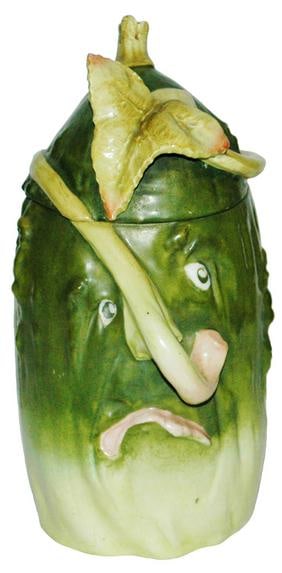 Cucumber w Face  & Vine Schierholz Character Stein (1 of 4)