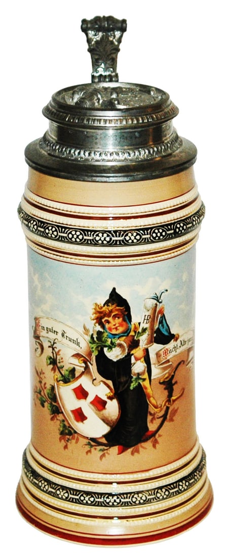 1L Munich Child Stein w Innkeeper Lid (1 of 4)