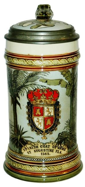 Mettlach St Augustine ShieldStein with Alligator (1 of 5)