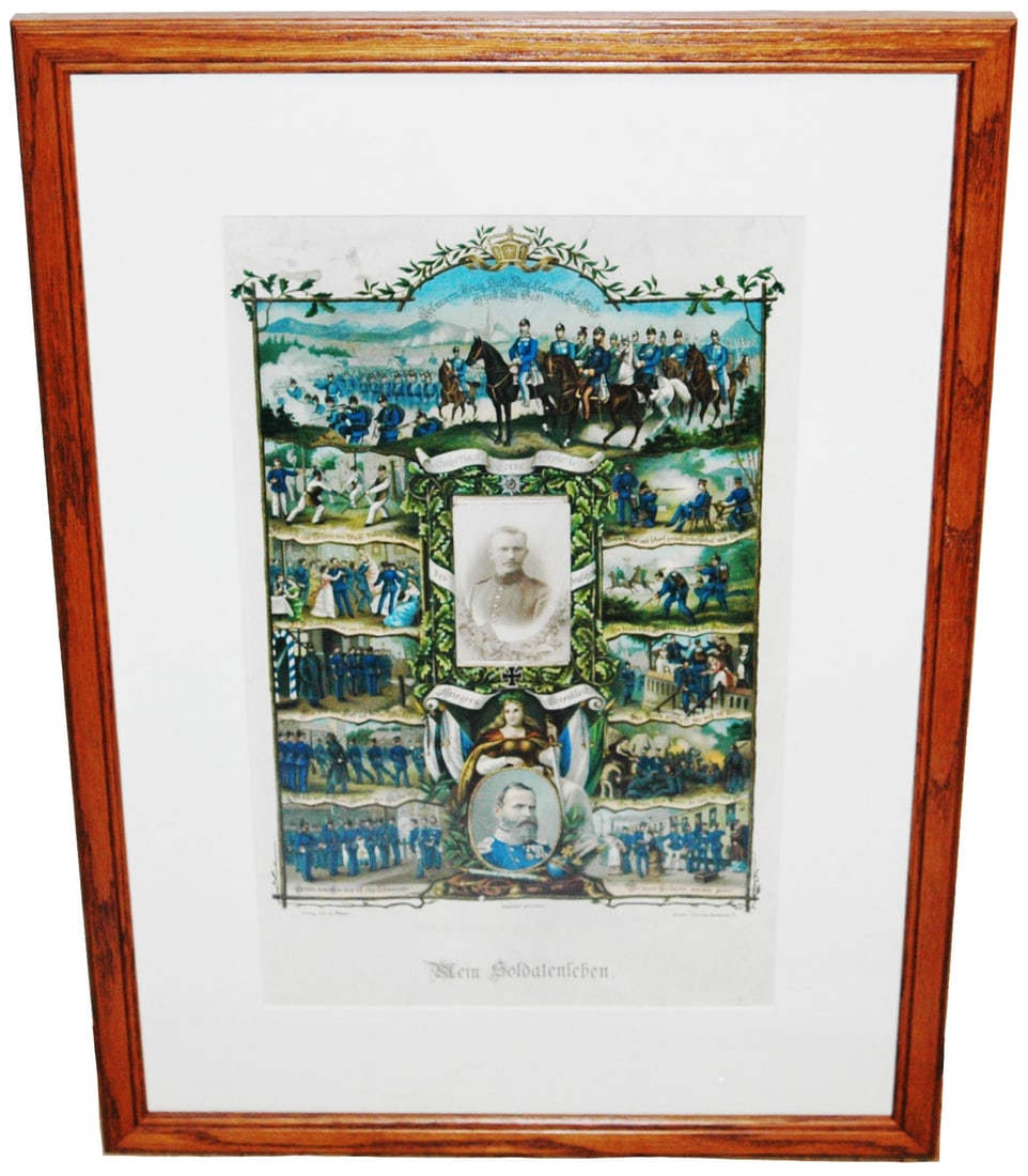 Regimental Certificate 10 Military Scenes & Photo (1 of 2)