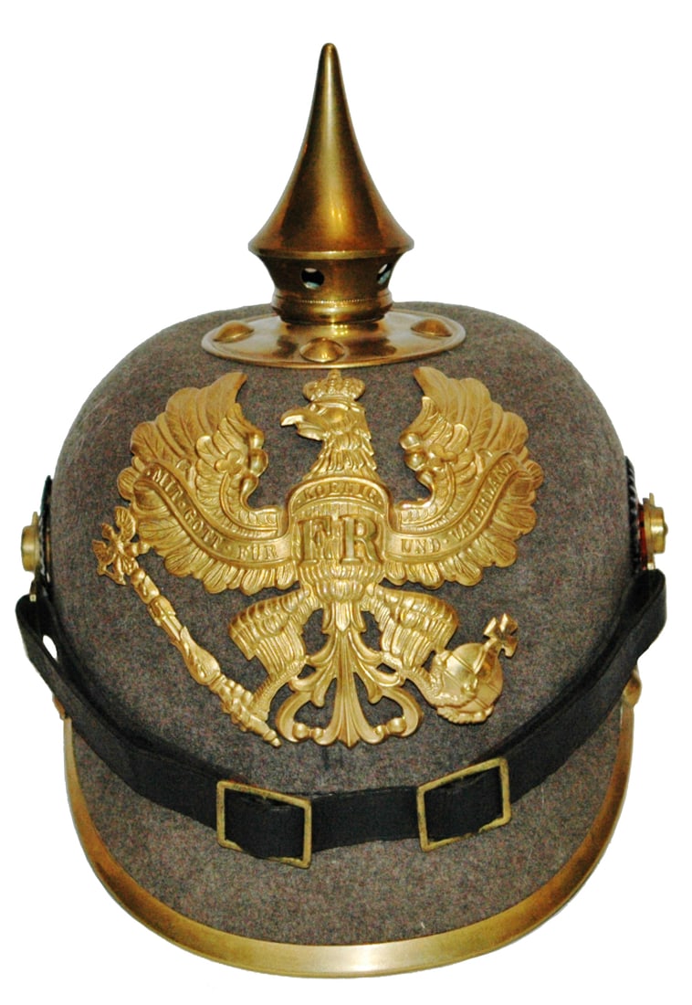 Prussian Felt Pickelhaube Helmet w Brass Eagle (1 of 5)