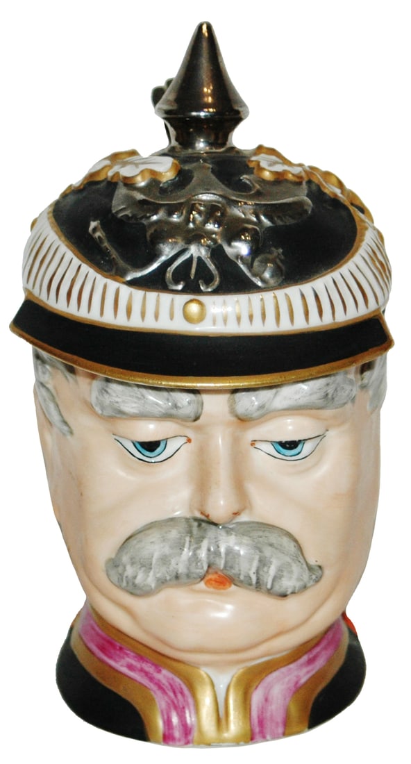 Bismark w Spike Helmet Porcelain Character Stein (1 of 4)
