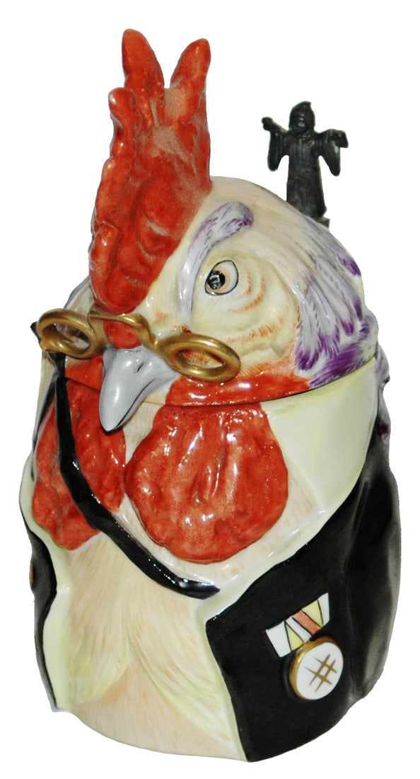 Rooster W Glasses Schierholz Character Stein (1 of 4)