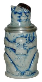 1/16L  Student Cat Stoneware Character Stein