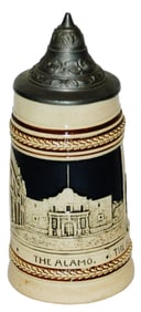 1/8L The Alamo & Missions Souvenir Stein